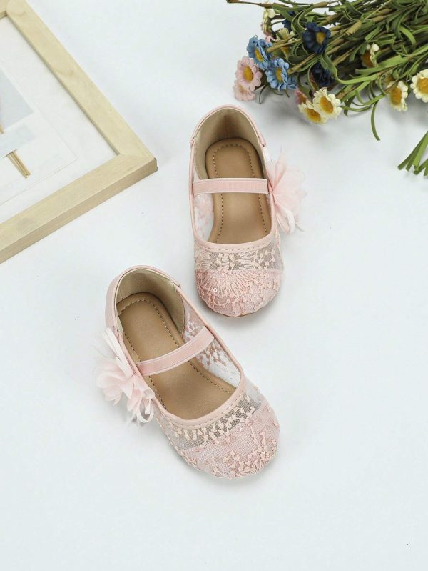 1726134510f3ba31892e7e3914515f6889c341b42e 1 Pair New Autumn Baby Girls Comfortable Breathable Flat Lace Cloth Shoes, Infant Walking Shoes, Fashionable Girl Student Outdoor Flat Shoes