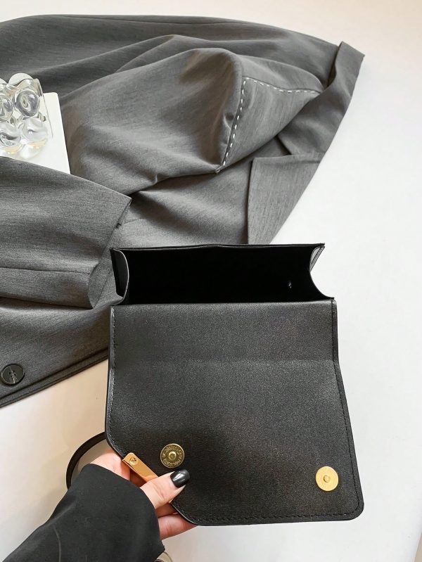 173737038869a5b9390d174fc1f0531e61481af202 Korean Style Personalized Cracked Texture Edged Distressed Fashion Casual Handbag, 2026 New Arrival Fashionable Ins Simplicity Crossbody Square Bag For Women