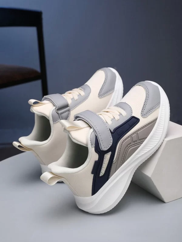 1 Pair Children PU Leather Sports Shoes, Suitable For Boys And Girls, Slip-On, Cute, For Casual, Sports And Outdoor, Spring/Summer